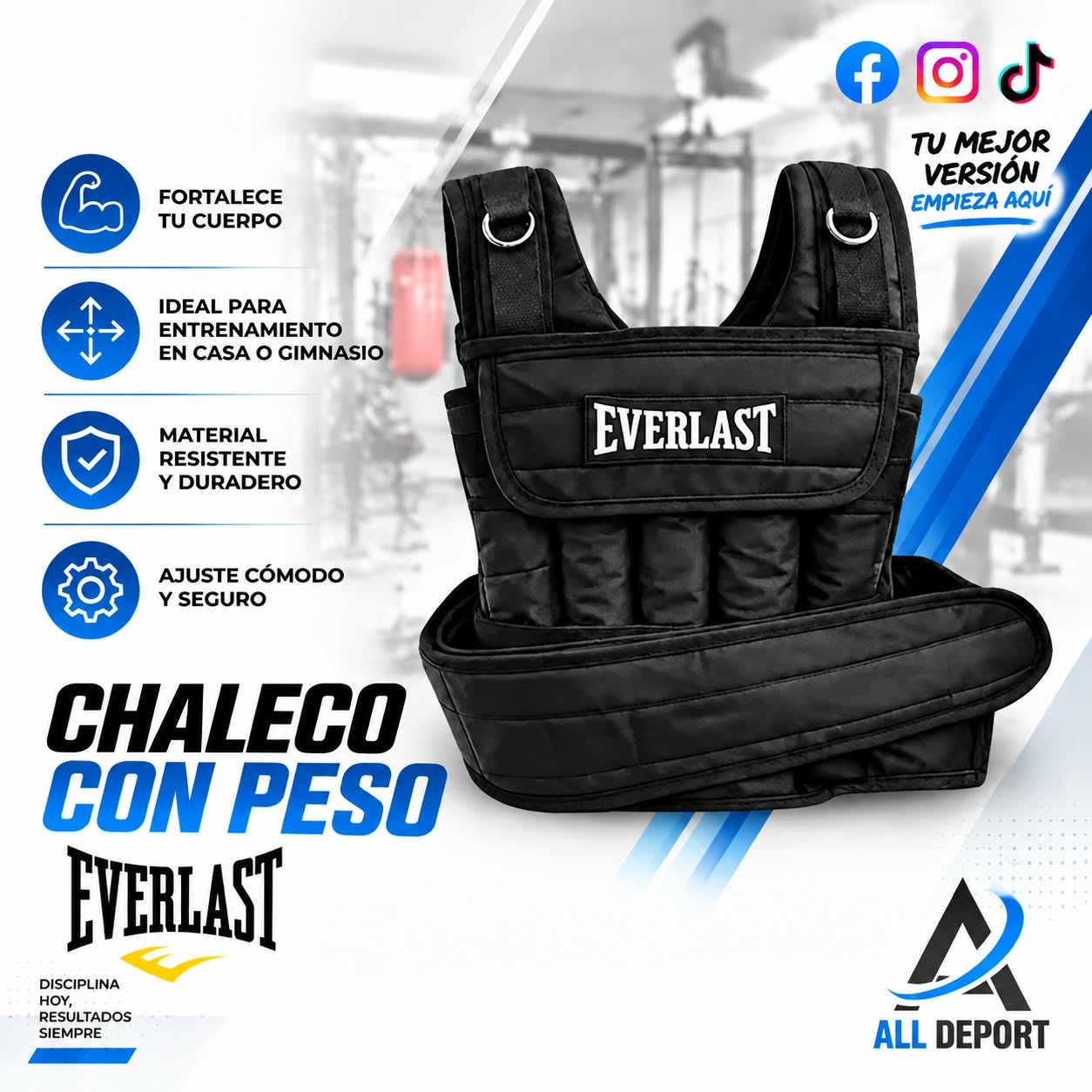 CHALECO CON PESO 20KG