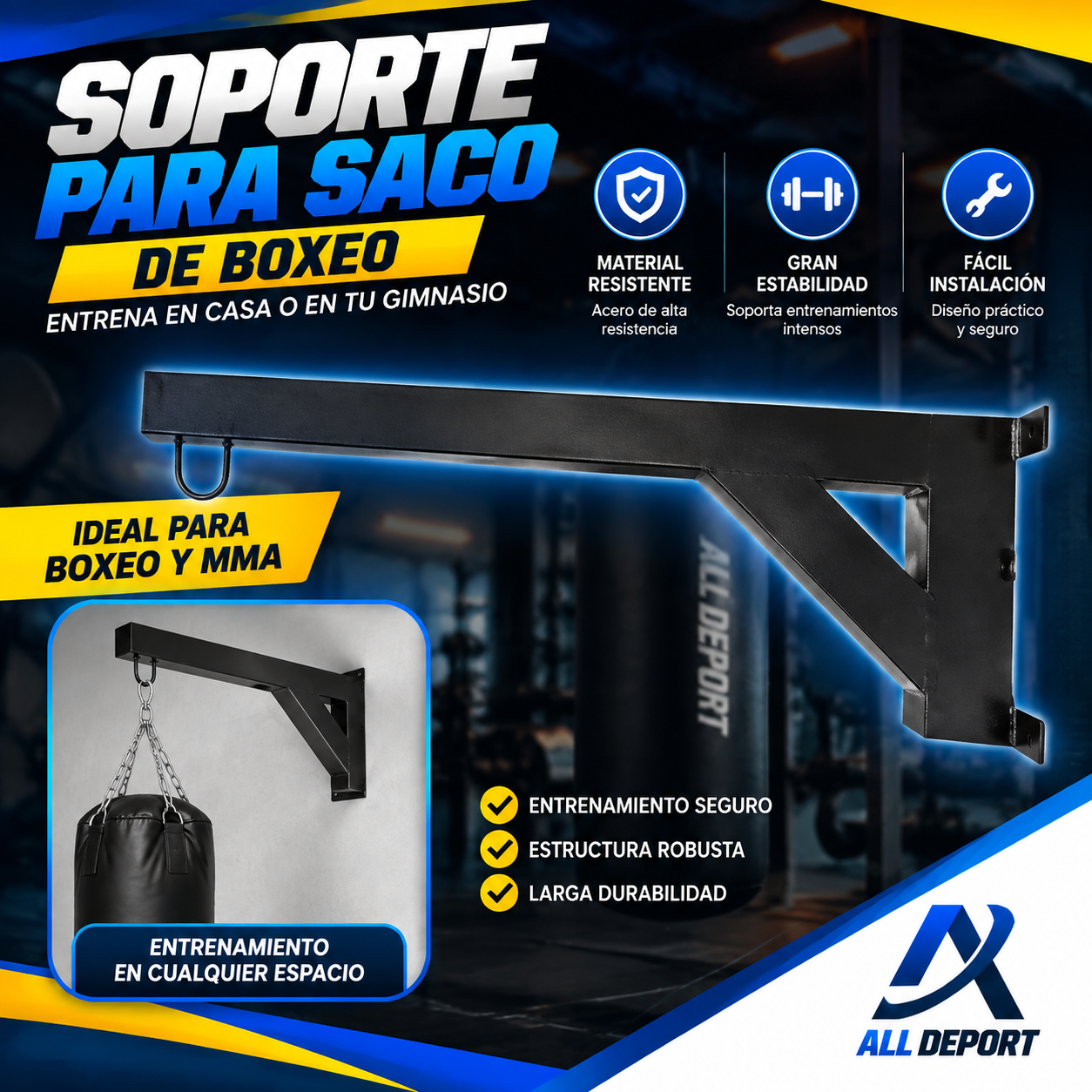 SOPORTE LARGO PARA SACO